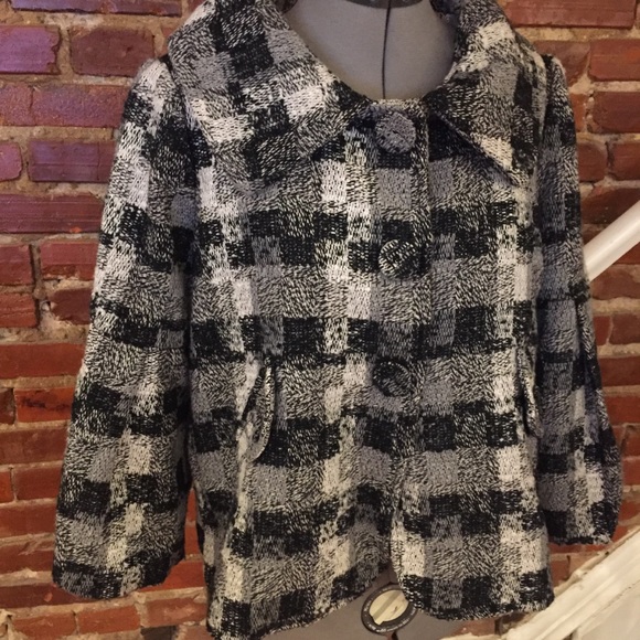 Checker print cropped sing jacket - Picture 7 of 7